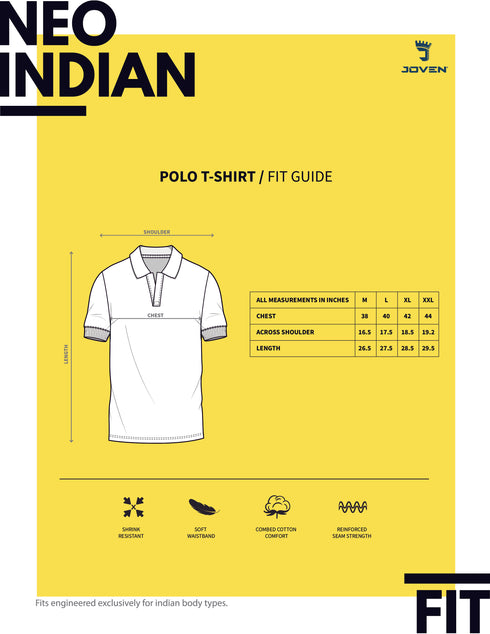 Navy Blue Solid Polo T-Shirt